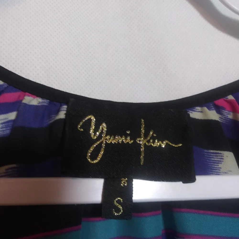 YUMI KIM Blue Western Aztec Print Lightweight Dress 3/4 Sleeve Size Small - Image 5