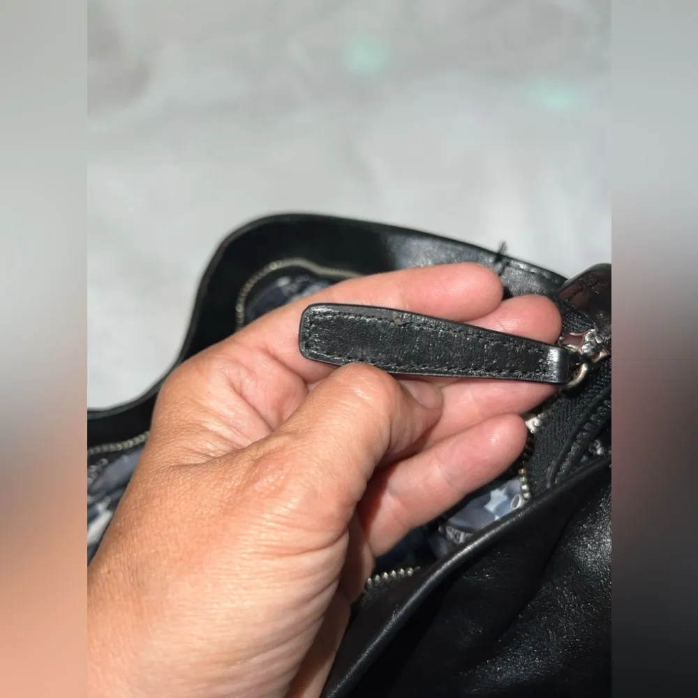 Lodi Leather Shoulder Bag, Rodeo Chain, Meredith Hobo Black - Image 14