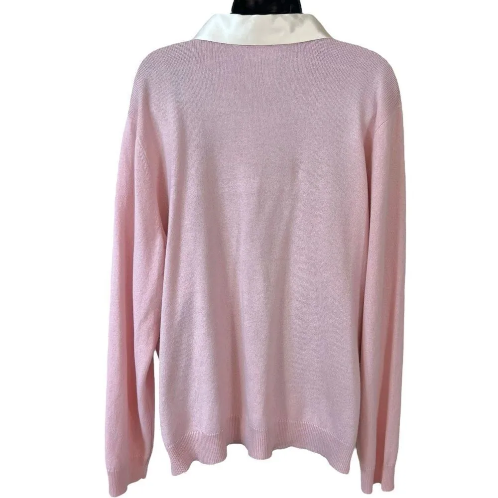 Lauren Ralph Lauren pink cashmere and silk sweater Pink Size 3X - Image 9