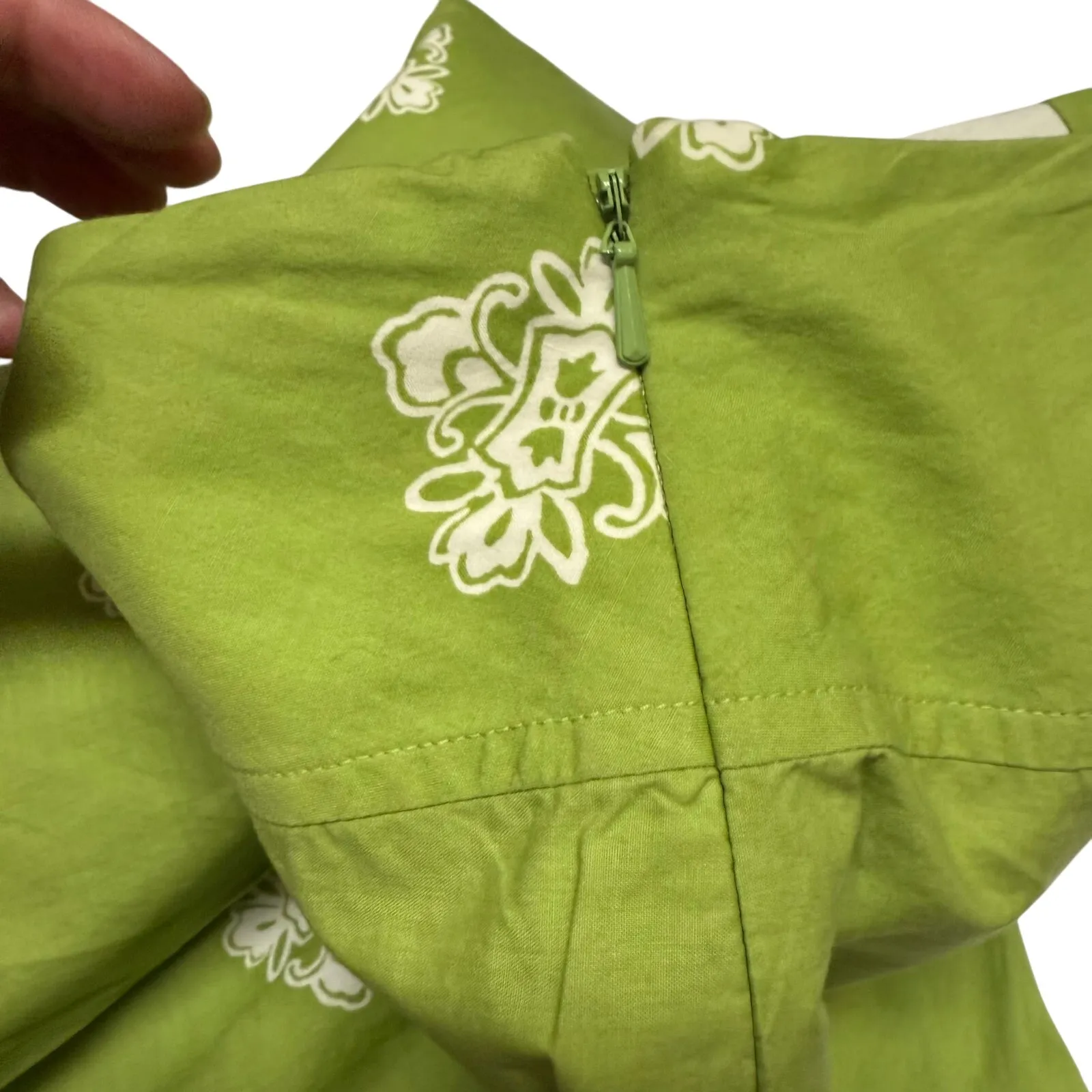 Talbots‎ Apple Green Boho Fully Lined Cotton Skirt Size 22W Pleats - Image 10