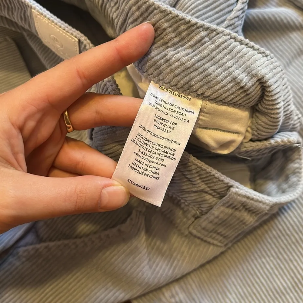 BODY GLOVE LIGHT BLUE CORDUROY PANTS - Image 4