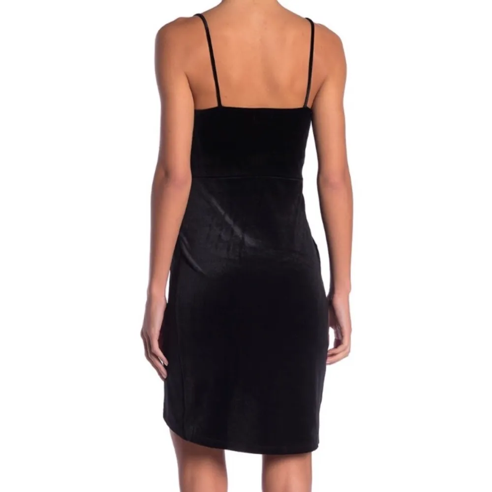 NWT Free Press Black Velour Wrap Dress - Image 3