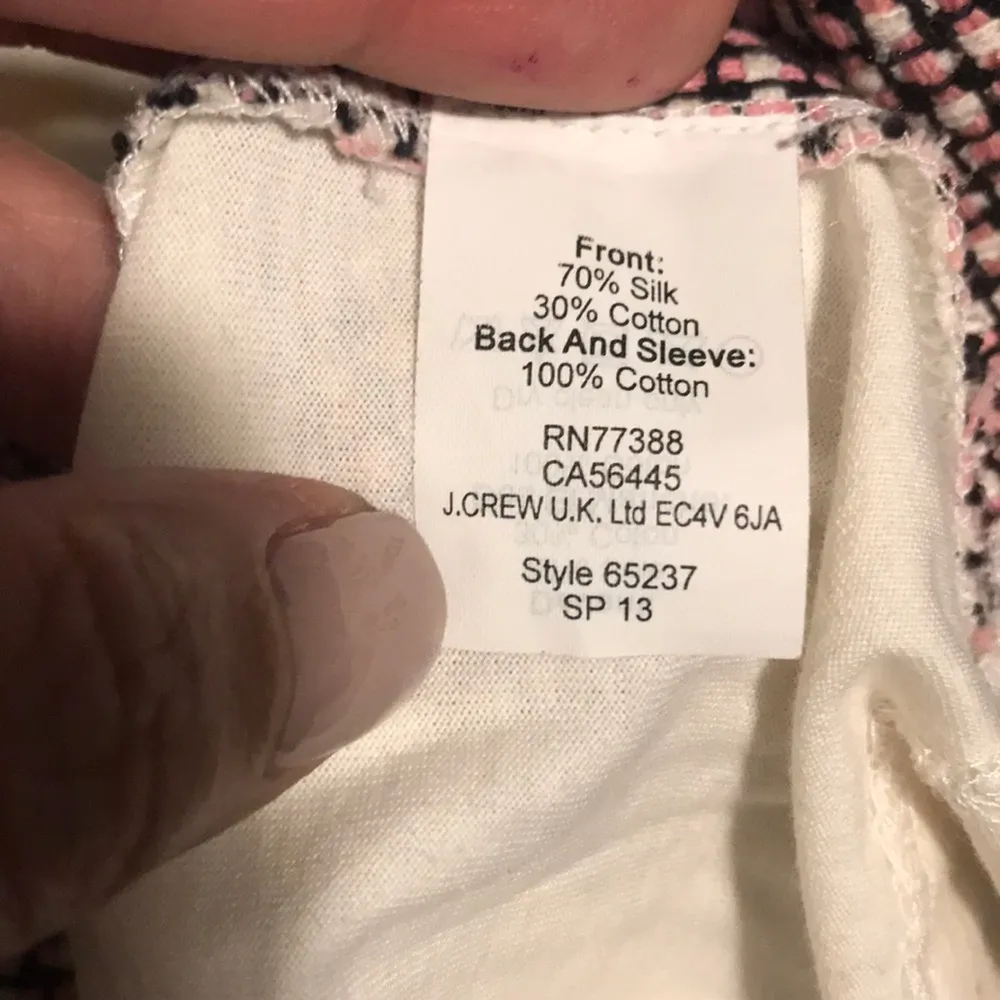 J. Crew Tweed Front Tee SzXS - Image 6