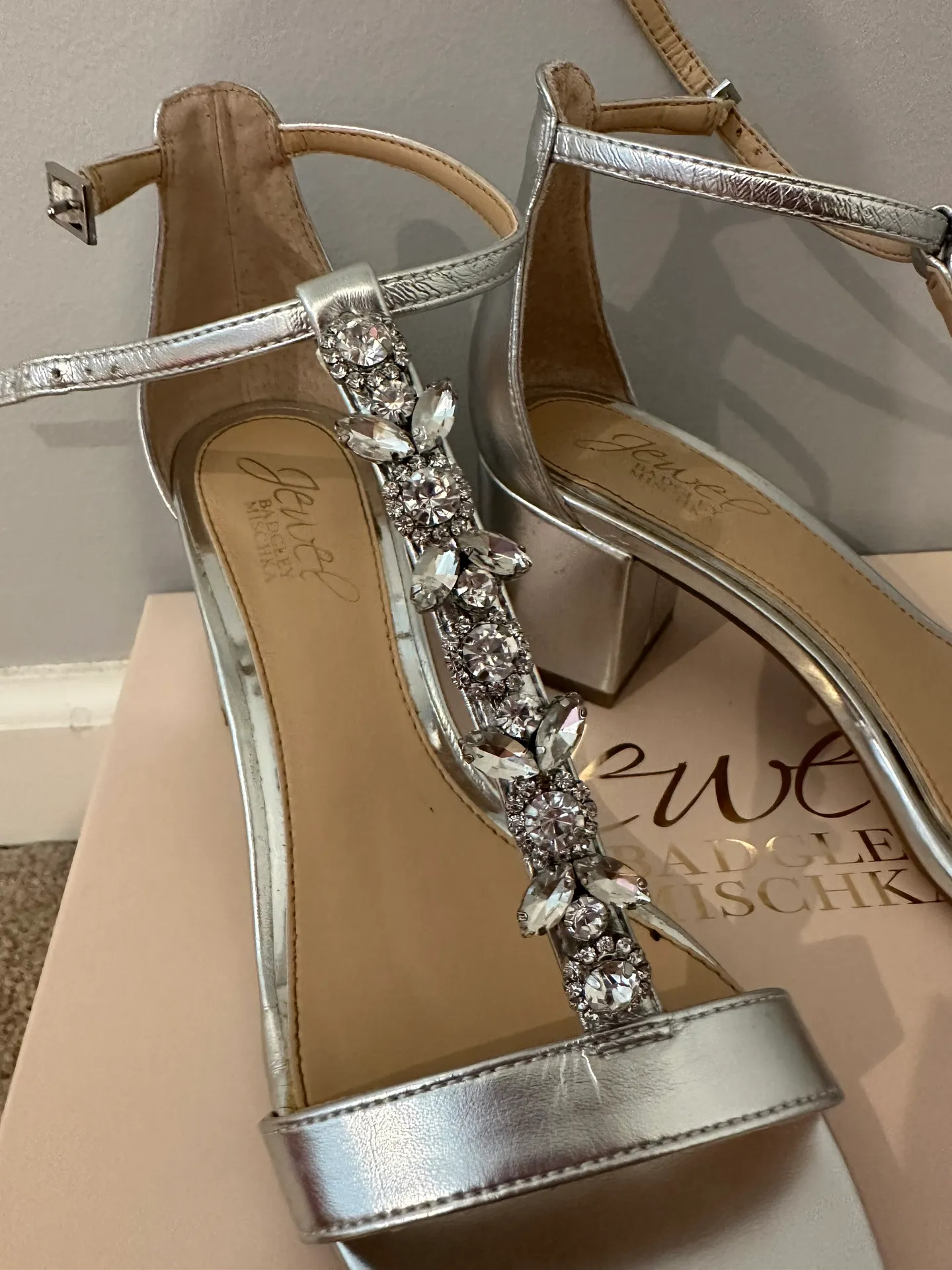 Silver Heels Size 6 - Image 4