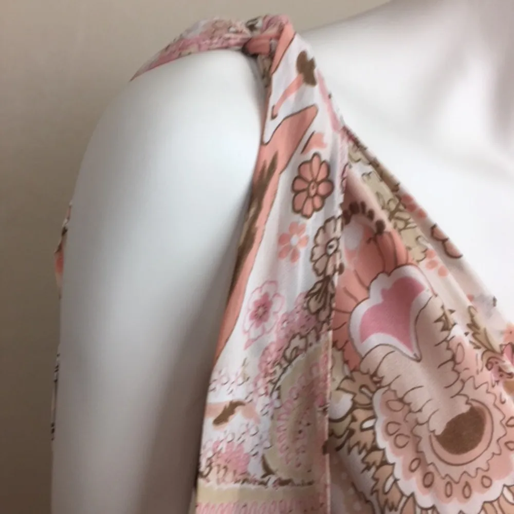 Bandolino Nude Pink‎ Paisley & Floral Frilly Dress - Image 7