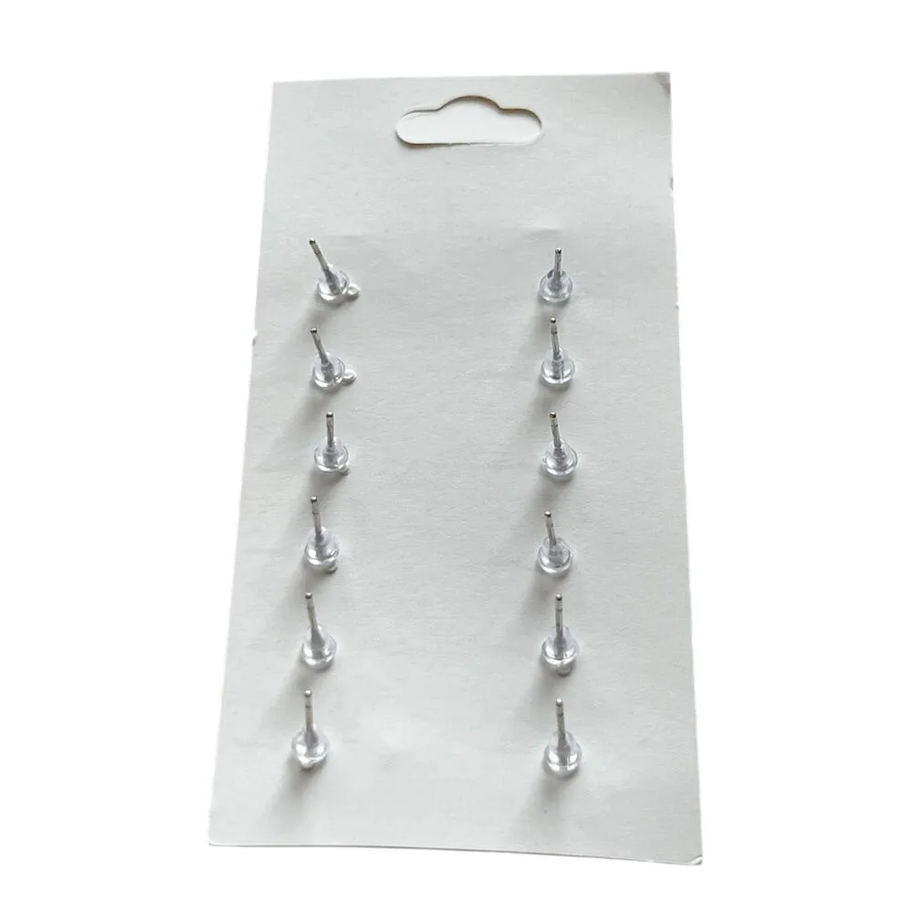 Fashion Round Earring Set Sparkling Jewel Tones 6 Pair Spring Summer Gifts - Image 3