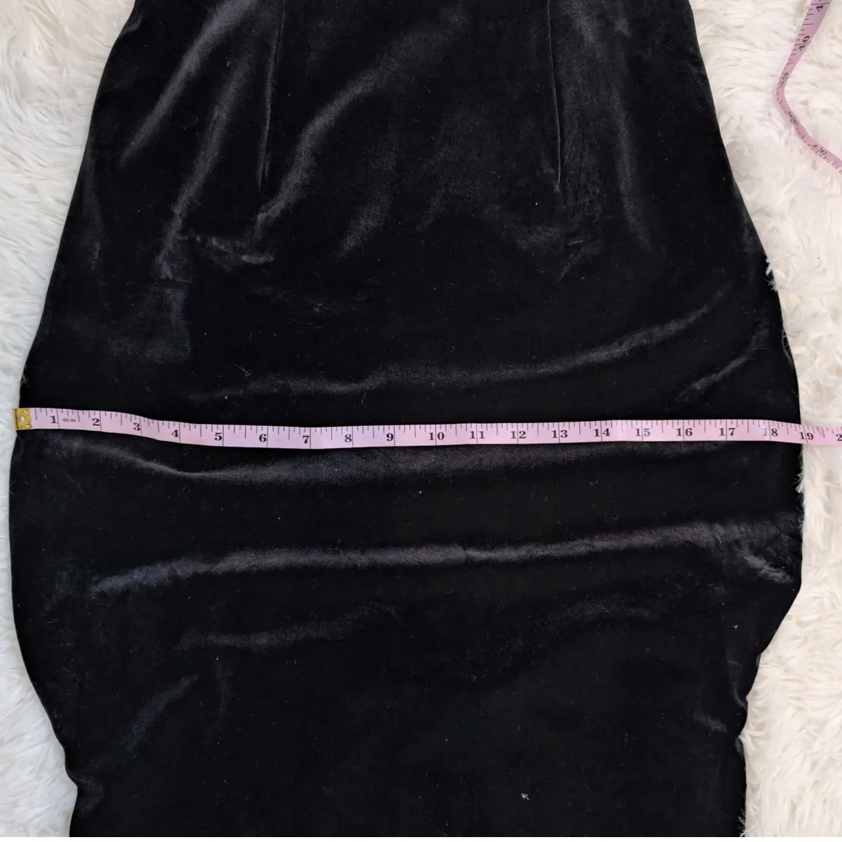 Vintage Y2K Betsey & Adam Velvet Long Formal Dress Black and White Size XS - Image 11