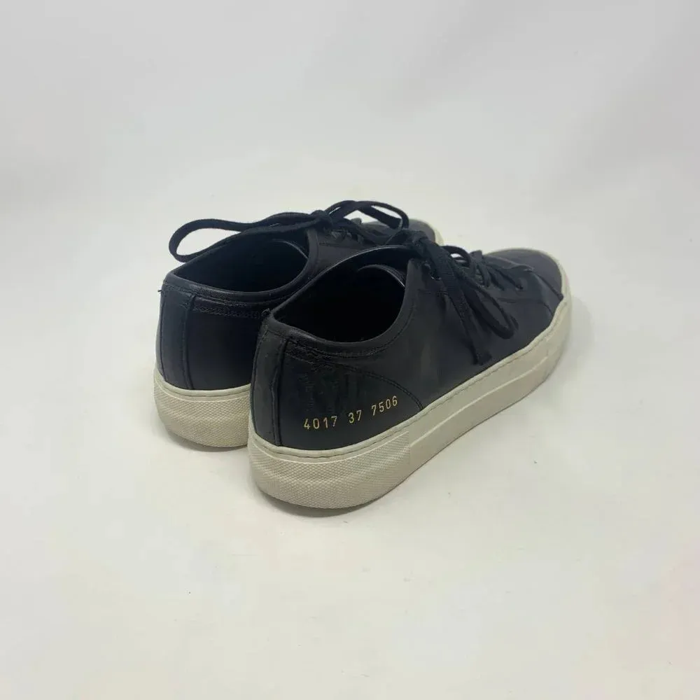 Common Projects Tournament Low Sneakers Black Leather‎ Size 38 / US 8 - Image 6