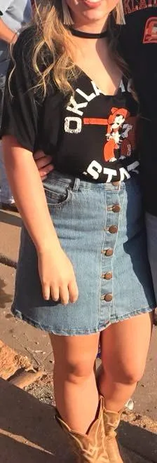 Jean Skirt Blue Size 4 - Image 2