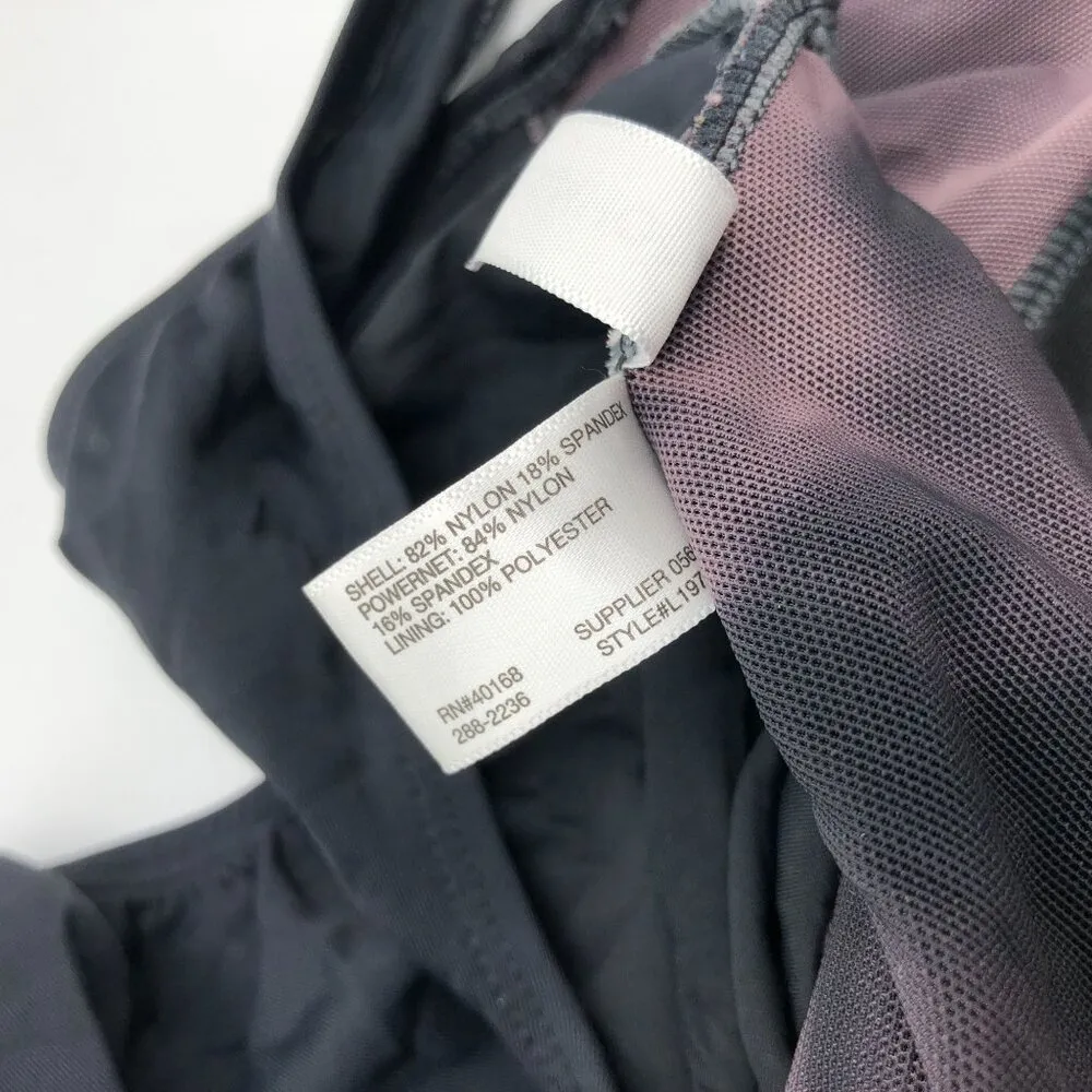 St. Johns Bay One Piece Swimsuit Shelf Bra Multicolor Stripes Black Size 16 - Image 4