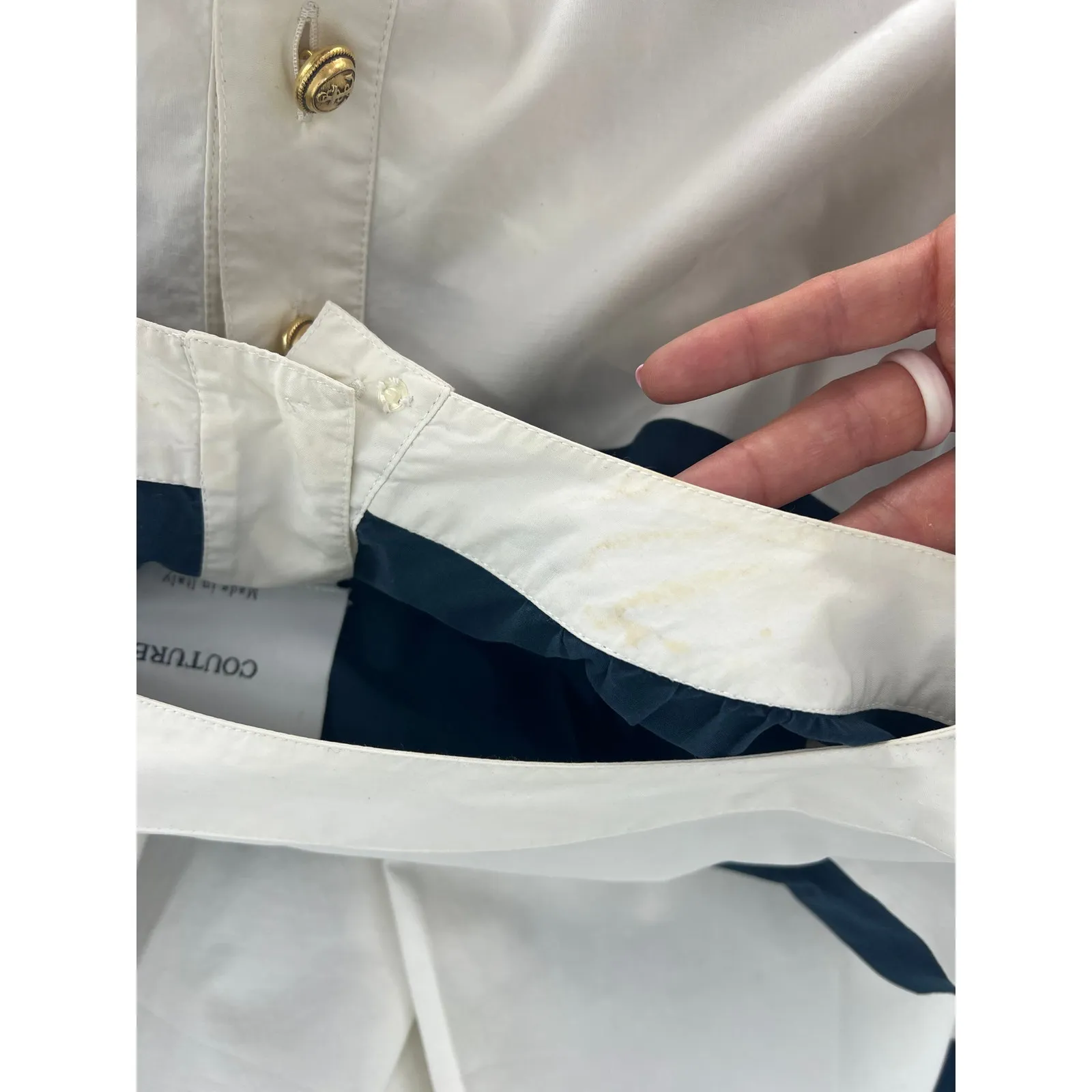 Moschino Couture Vintage Cruise me Baby Stripe Button Front Dress - Image 13