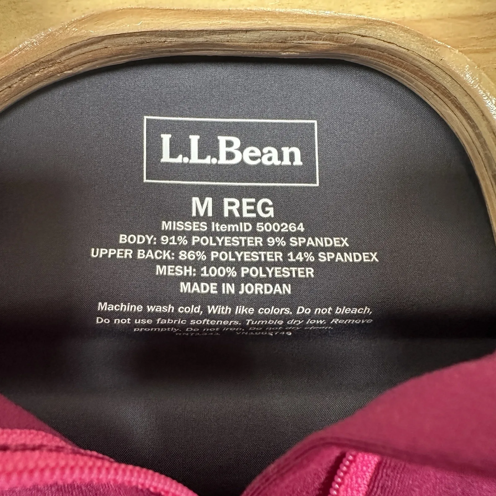 LL Bean Womens Size Medium 1/2 1/2 Zip Active Pullover Long Sleeve Maroon Wine Purple - Image 4