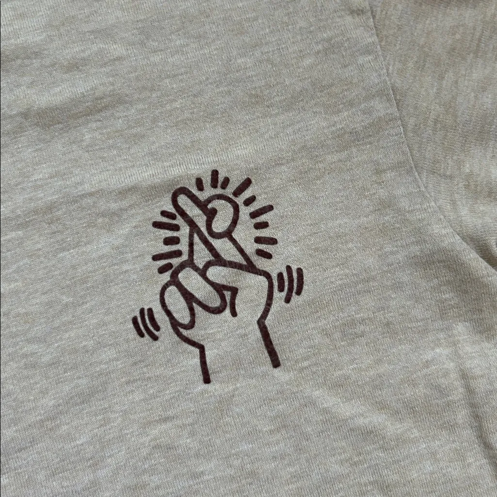 Keith Haring Good luck tee. Xs Brown - Image 5