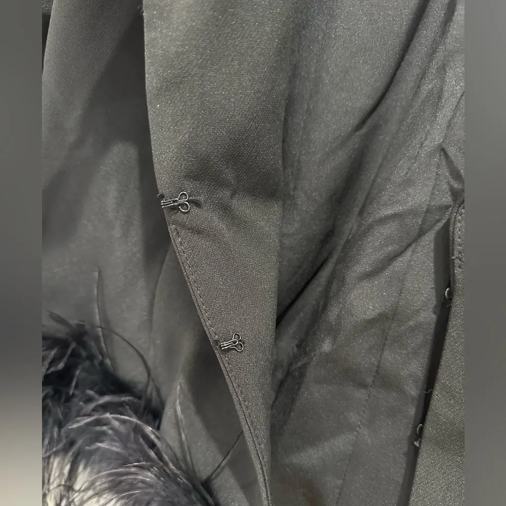 NWT Lulus Celebratory Sweetie Crop Blazer Large Black Feather New Years Eve Chic - Image 8