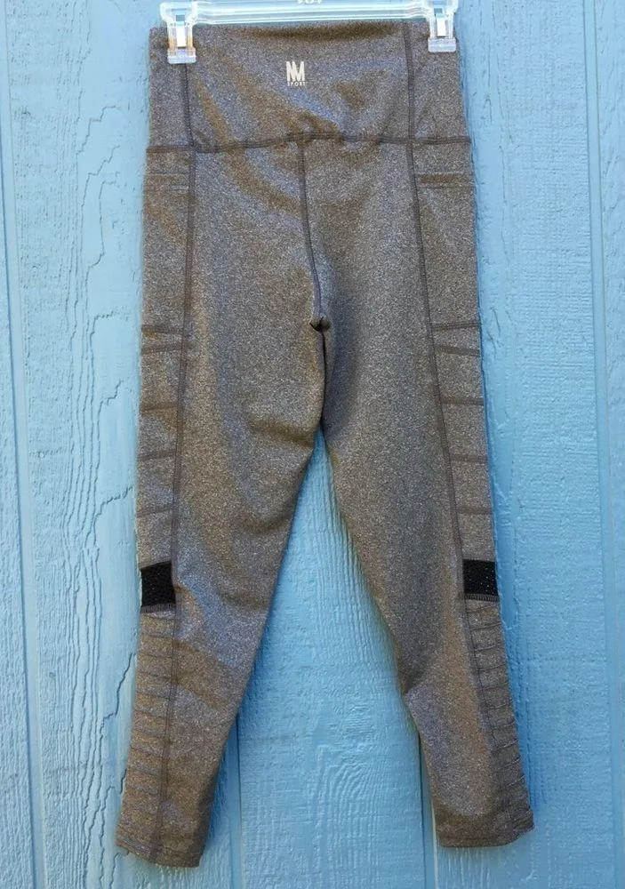 NWT Nicole Miller Sport Gray Skinny Athletic Workout Leggings Size Small - Image 6