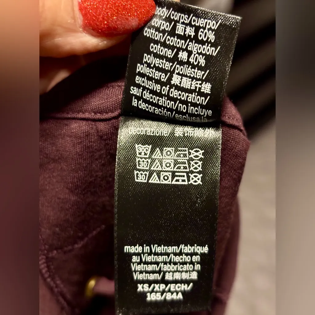 Victoria Sport XS Sleeveless Tank Top Open Lace UP Back Burgundy Exercise - Image 8