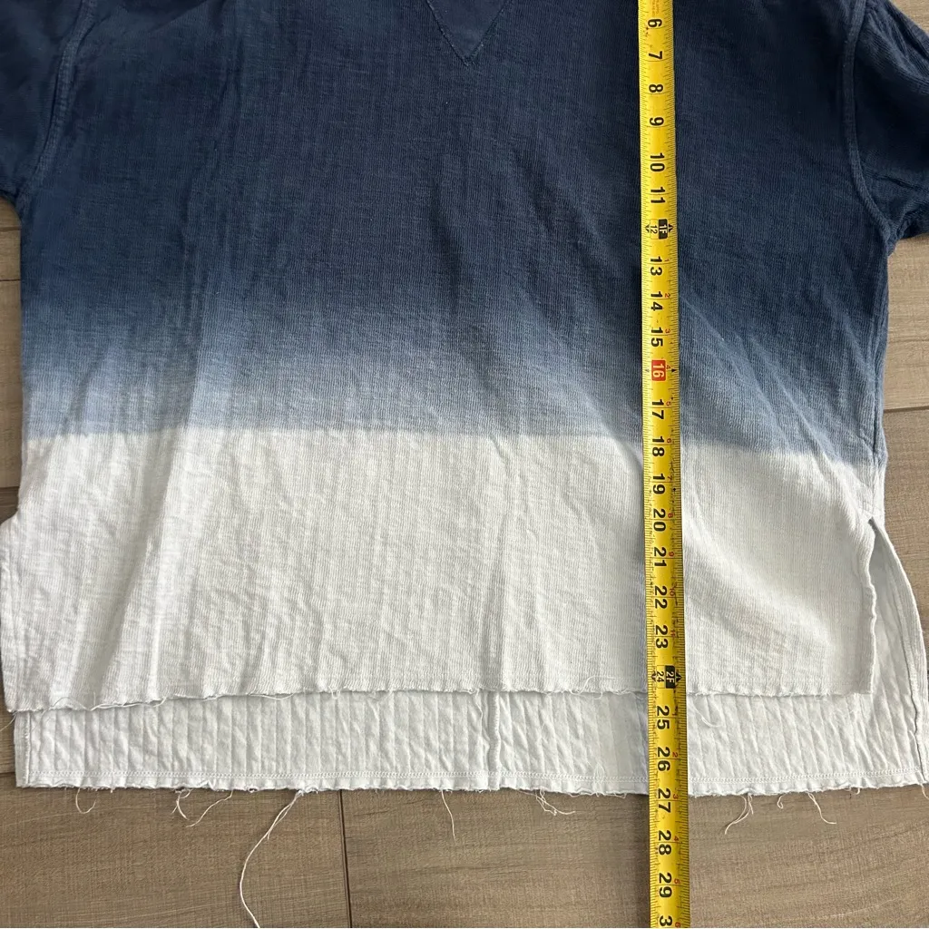 APIECE APART Delle Blue White Ombre Organic Cotton Jersey Oversized Sweater S - Image 9