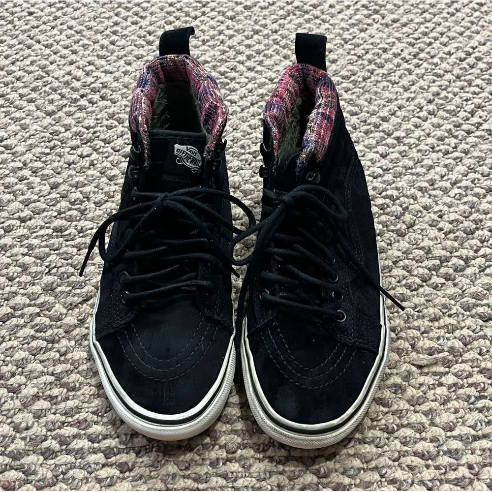 Vans Sk8-Hi MTE Sneakers Black Faux Fur Lined ScotchGuard M6/W7.5 Streetwear - Image 3