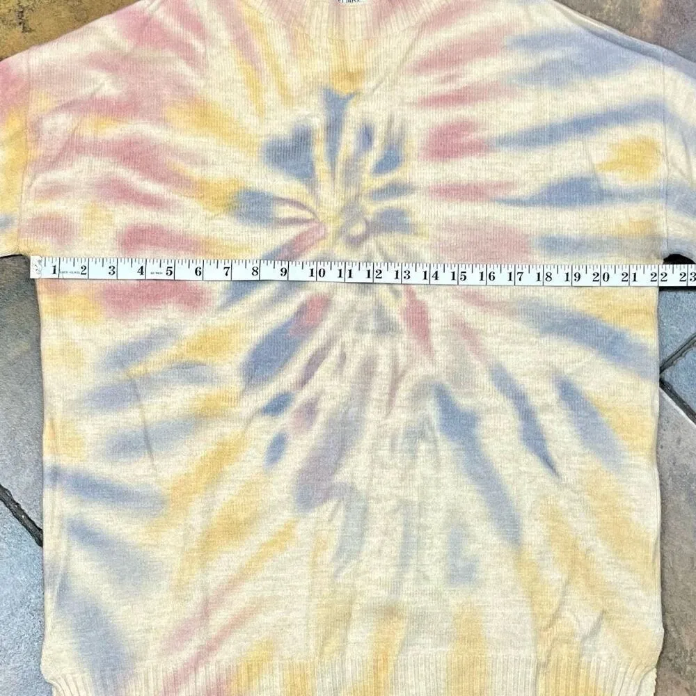 Belinda Women’s Tye Dye Crewneck Sweater Medium Blue - Image 7