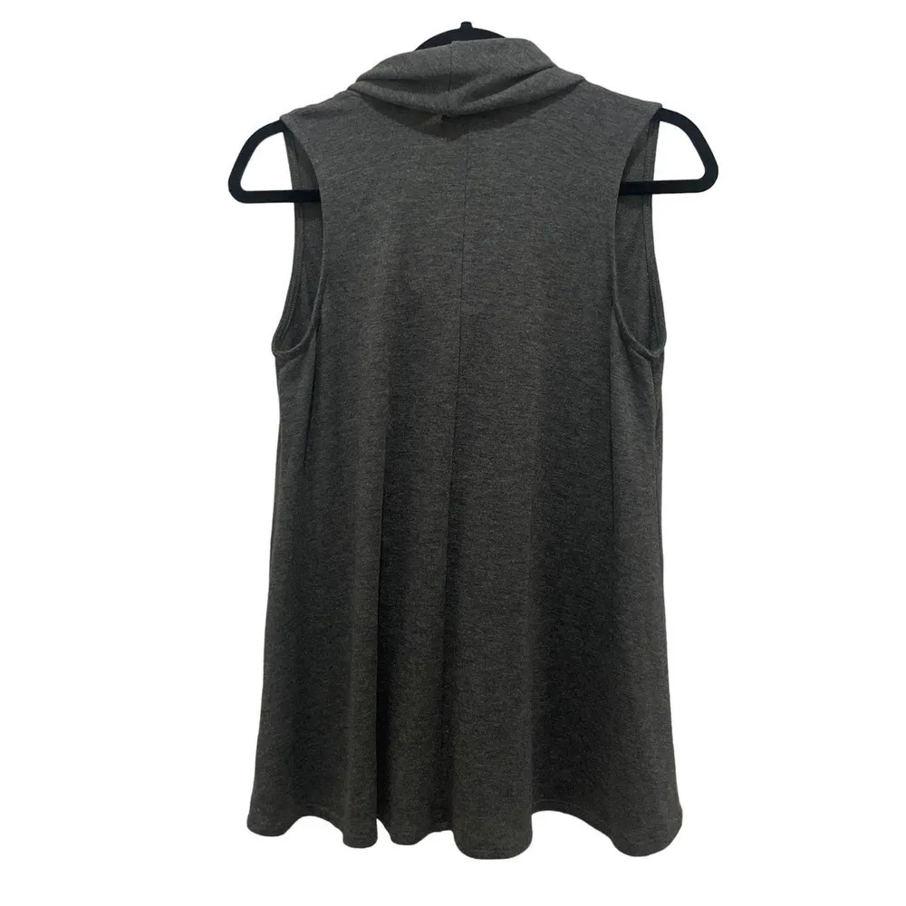 Madison & Berkeley Gray Cowl Droopy Neck Sleeveless Top - Image 2