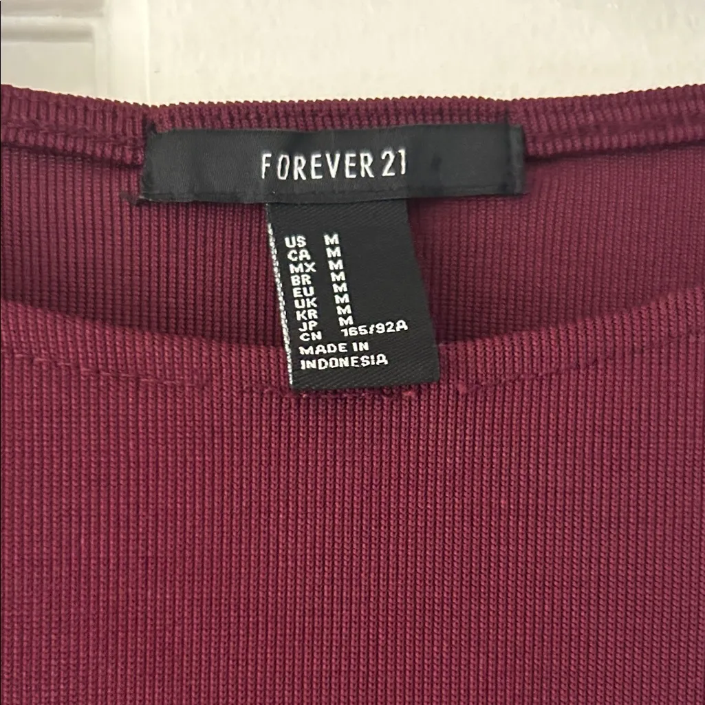 Forever 21 Sleeveless Burgundy Midi Dress - Image 2