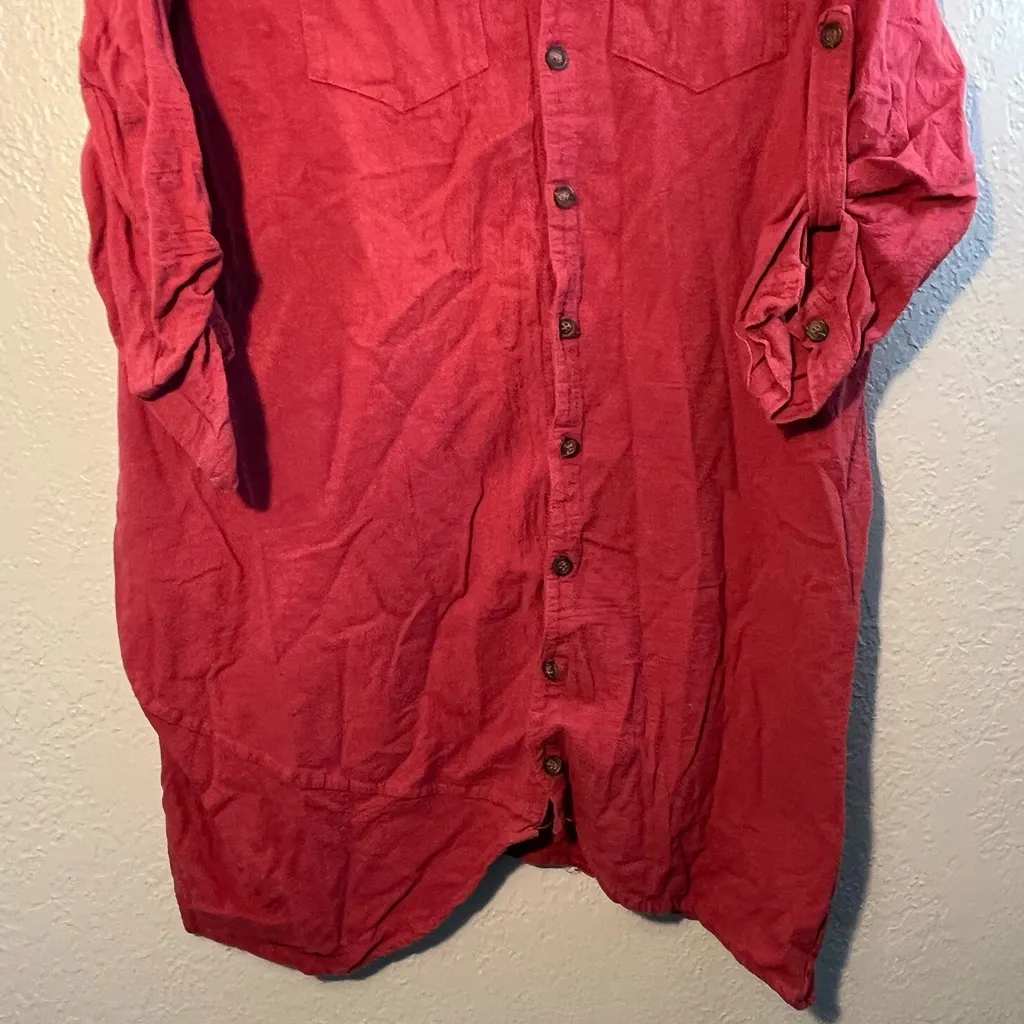 Over the Horizon Red Jean Jacket Button - Image 2