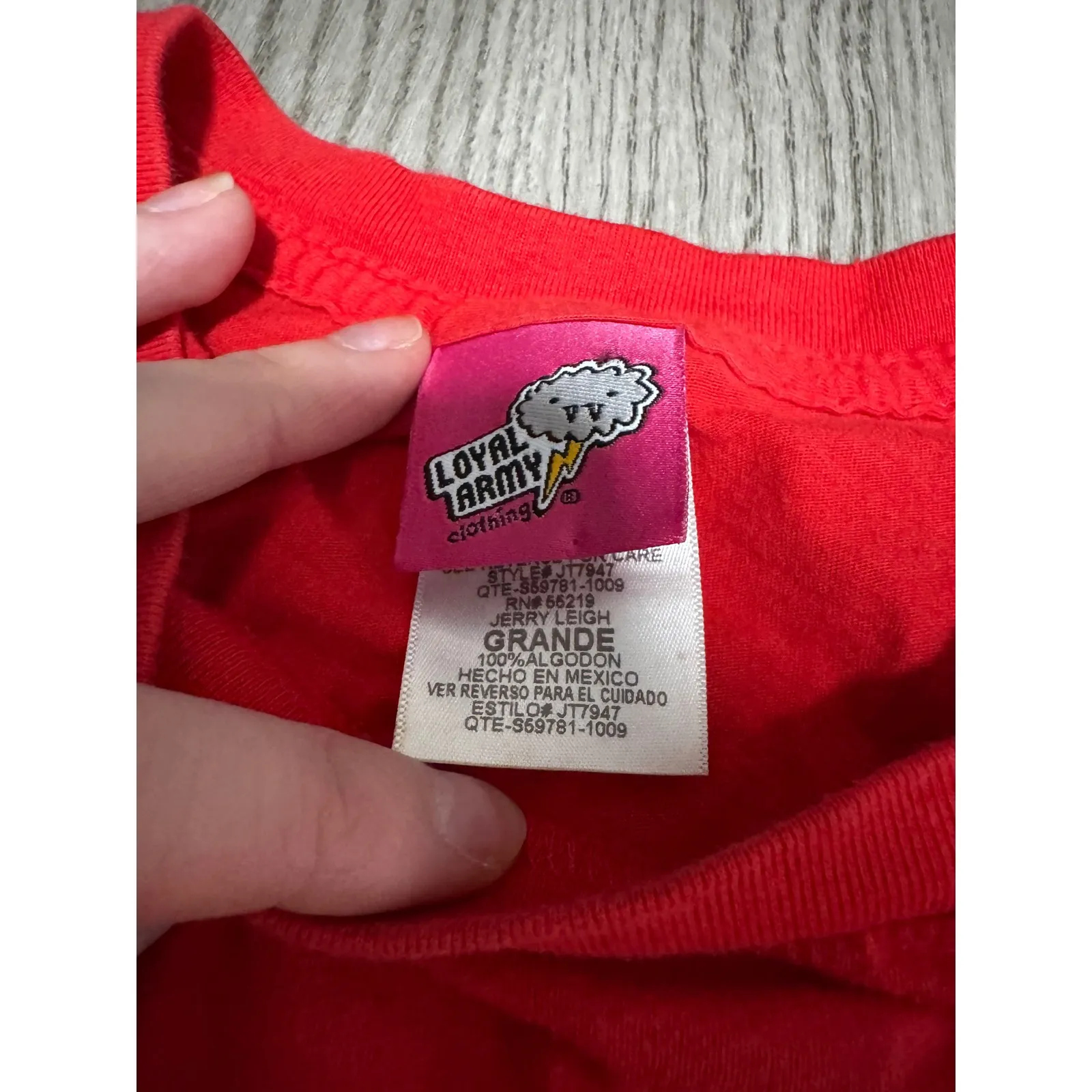 Loyal Army Clothing Create Destroy Pencil Eraser Graphic T Shirt Women's Grande Red Size L - Image 2