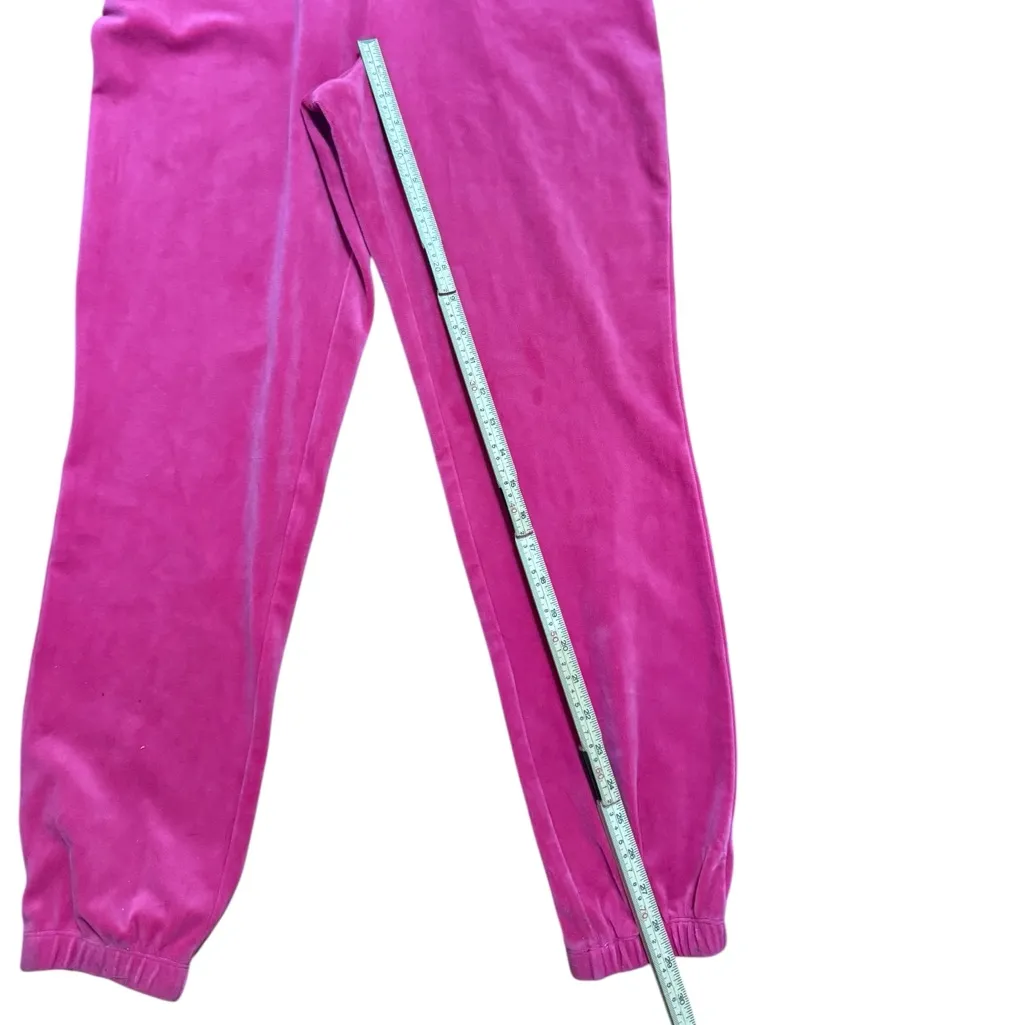 Juicy Couture Zip-up Velour Jumpsuit Hot Pink Y2K Soft Comfort Barbiecore Sz M - Image 9