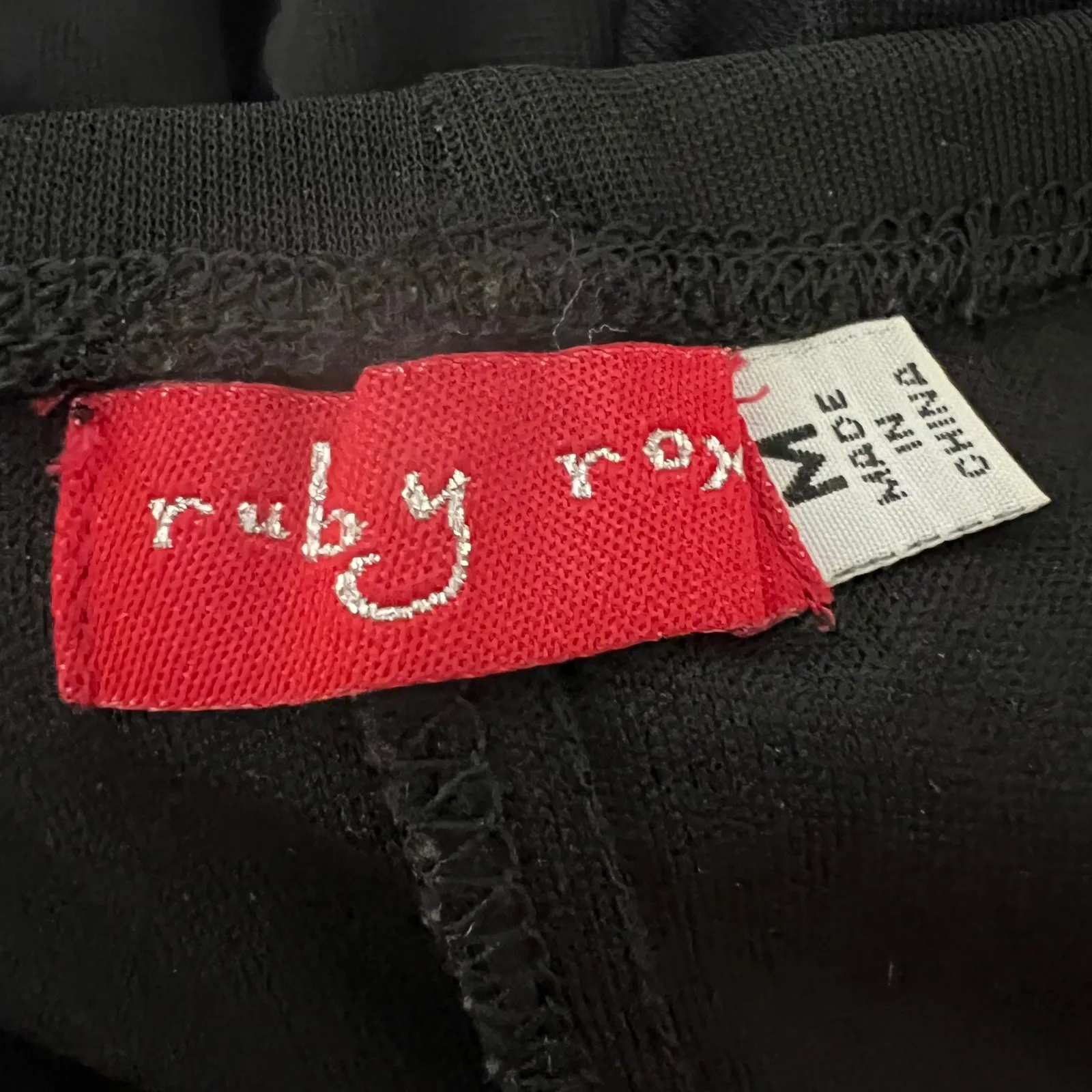 Vintage Ruby Rox Black Babydoll Midi Dress Size M Y2K Fairy Grunge Goth Cocktail - Image 2