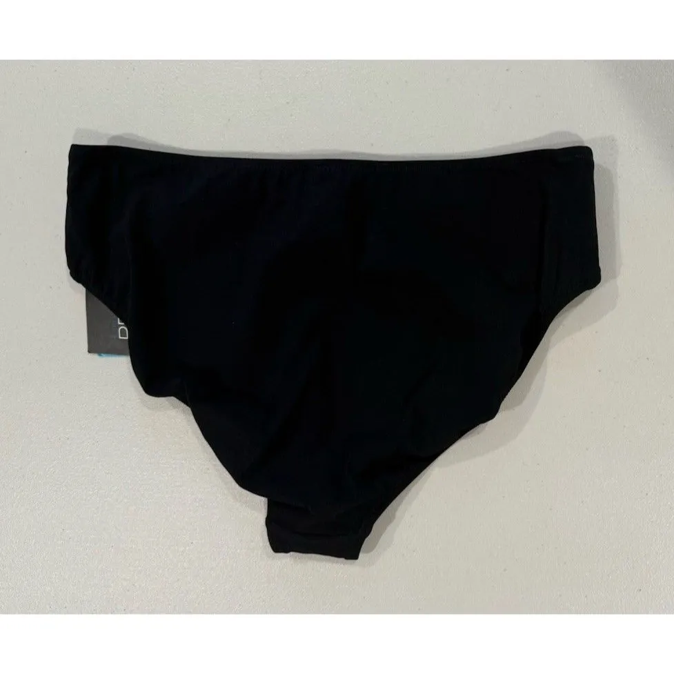 NEW Profile by Gottex Bikini Swim Bottom Women 14 Black Full Coverage Beach Pool - Image 2