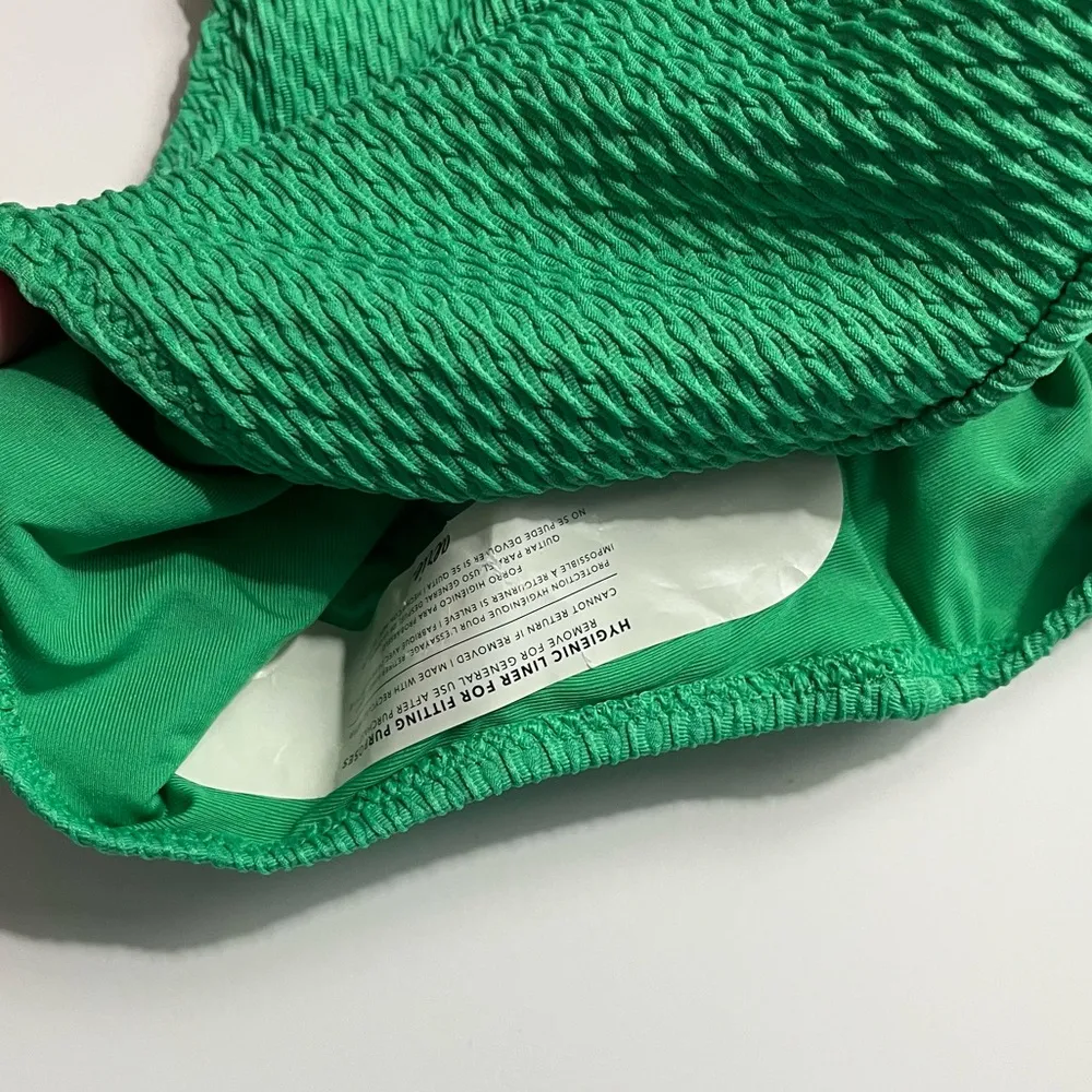 Aerie • NWT Green Jacquard Women's Swimwear High Waisted Bottom - Image 2