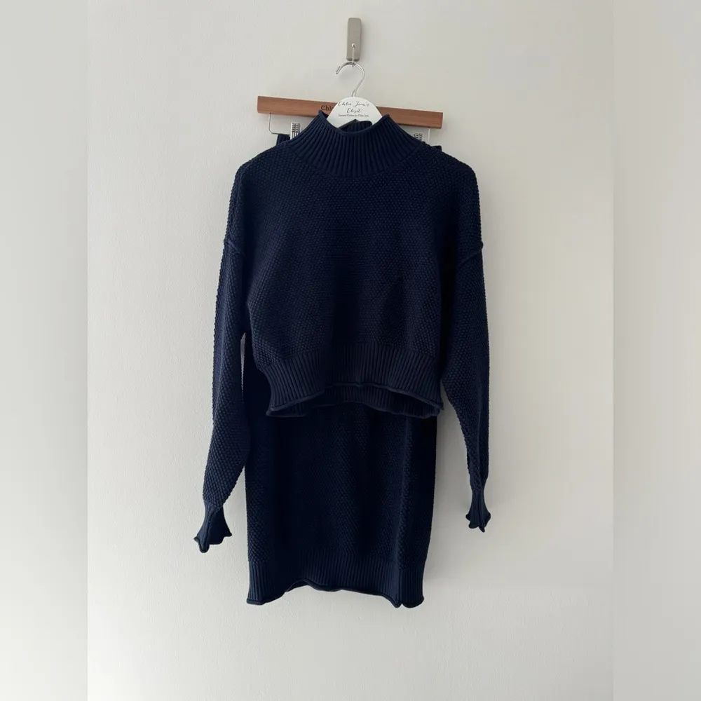 FREE PEOPLE Navy Hailee Skirt Set S - Image 5