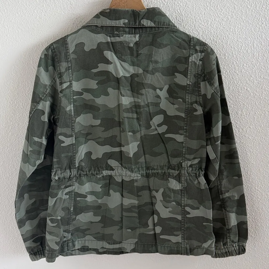Old Navy Green Camo Utility Jacket Full Zip Small - Image 3