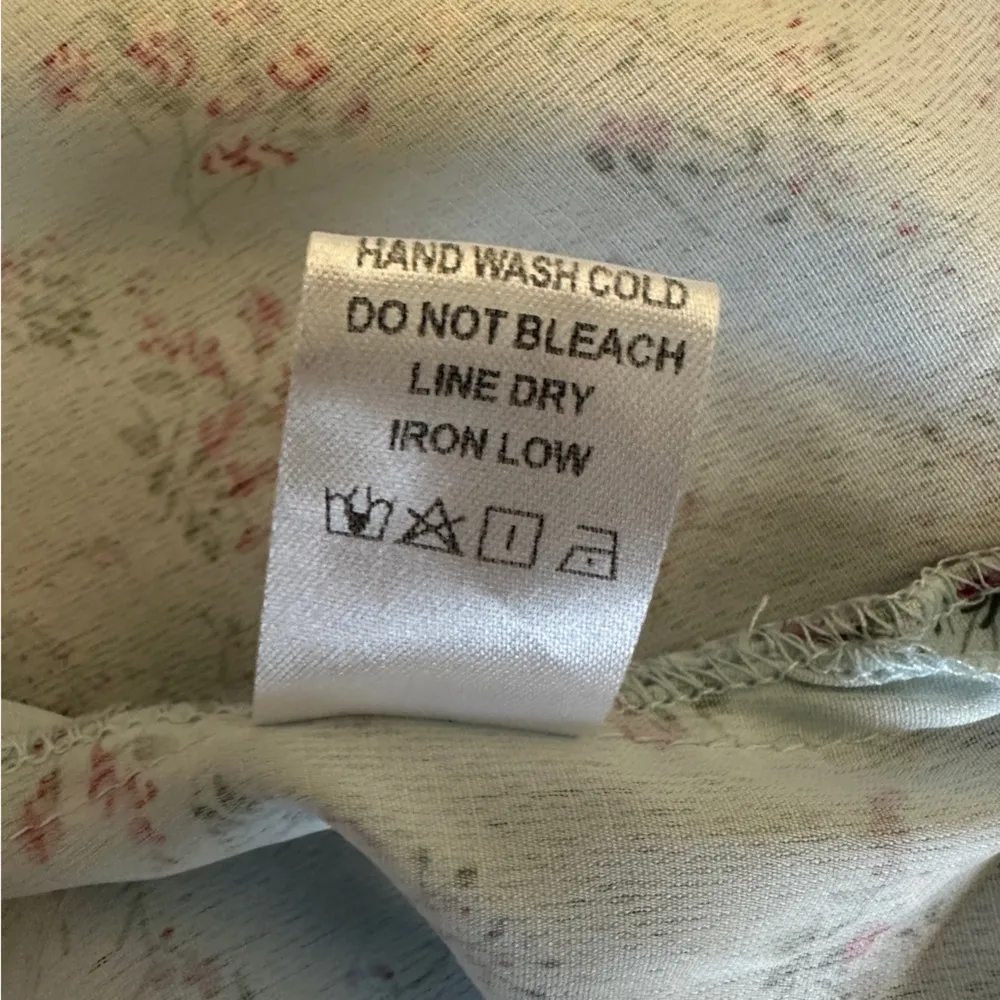 Heyson Blue Floral Ruffle Open Front Lightweight Summer Cardigan Size M - Image 6