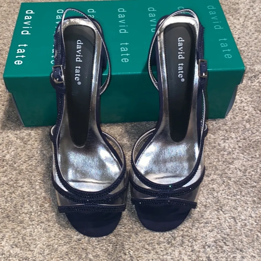 NWT David Tate Navy Blue Slingback Heels (Double Wide) Size undefined - Image 3