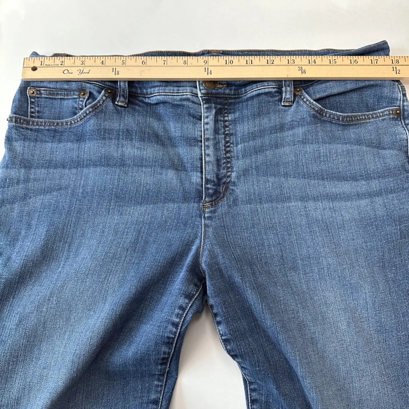Lauren Ralph Lauren Jeans Bootcut Denim Comfort Stretch Blue Women's PlusSize 16 - Image 10