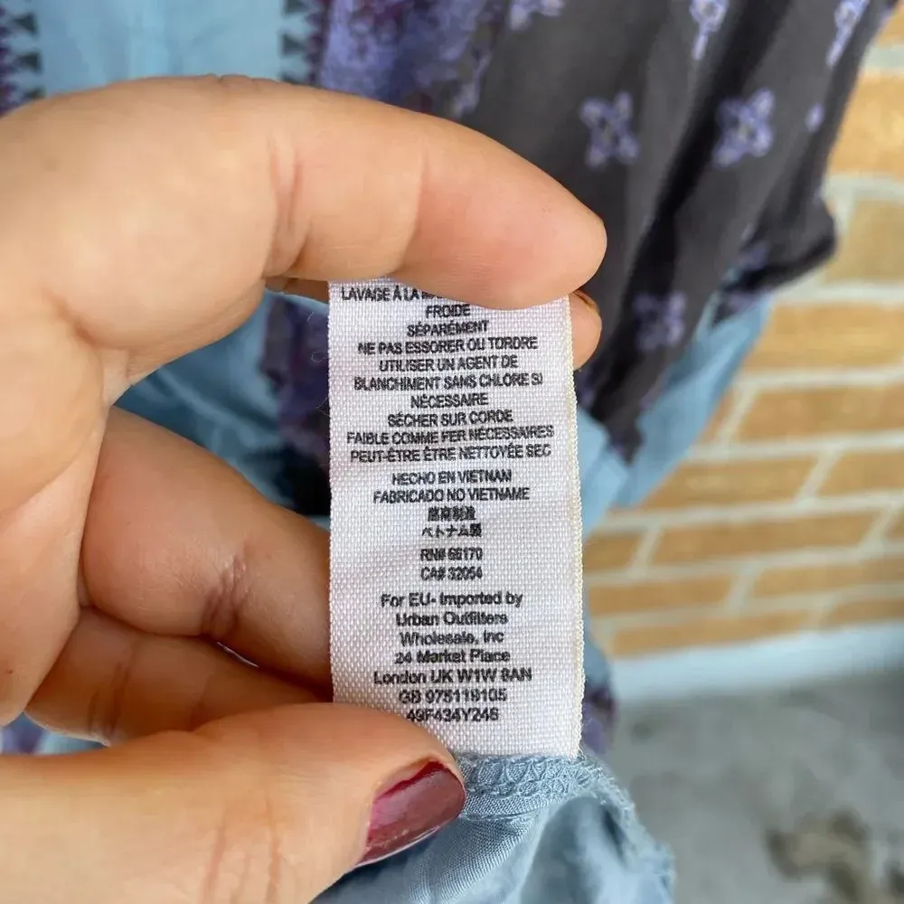 Free People Dusty Blue Santa Cruz Kimono small - Image 6