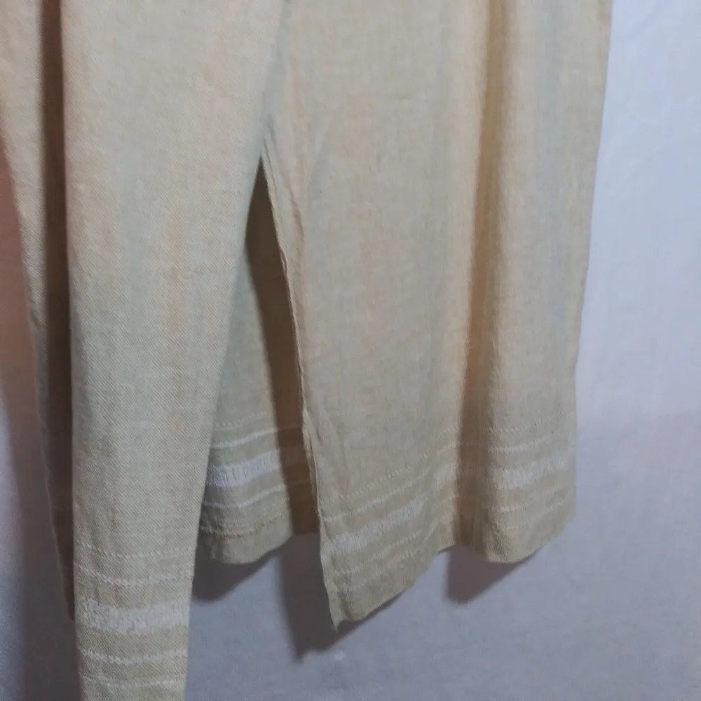 Norton Mcnaughton Linen Cotton Tan Midi Skirt Modest Natural Neutral Sz 2X - Image 5
