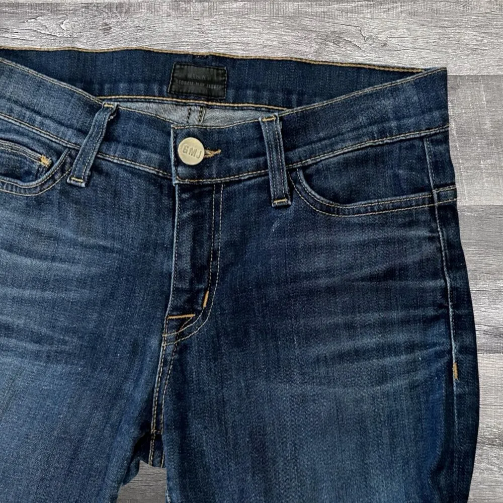 Hudson x Georgia May Jagger Skinny Jean Womens 27 (29X29.5) Low Rise Dark Denim - Image 3