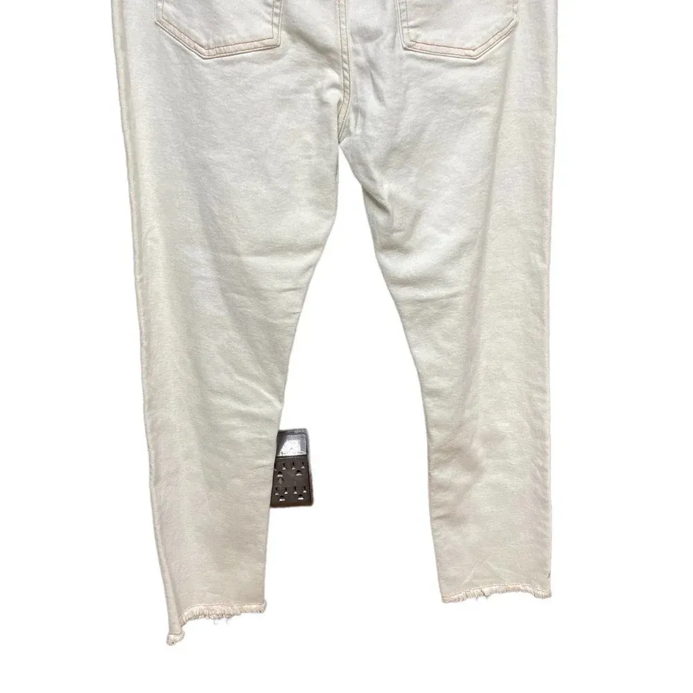 Maje Acid Wash Straight‎ Leg Jeans White Denim Size 40 / US 8 - Image 12
