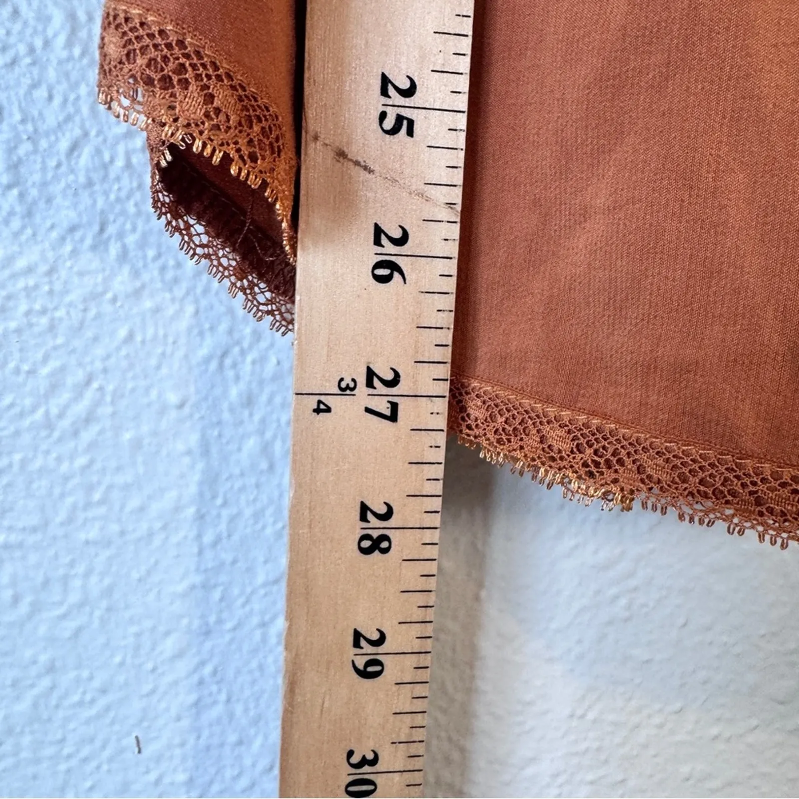 Built By Dreamers Orange Lace Trim Camisole Top Women M Feminine Delicate Blouse Size M - Image 7