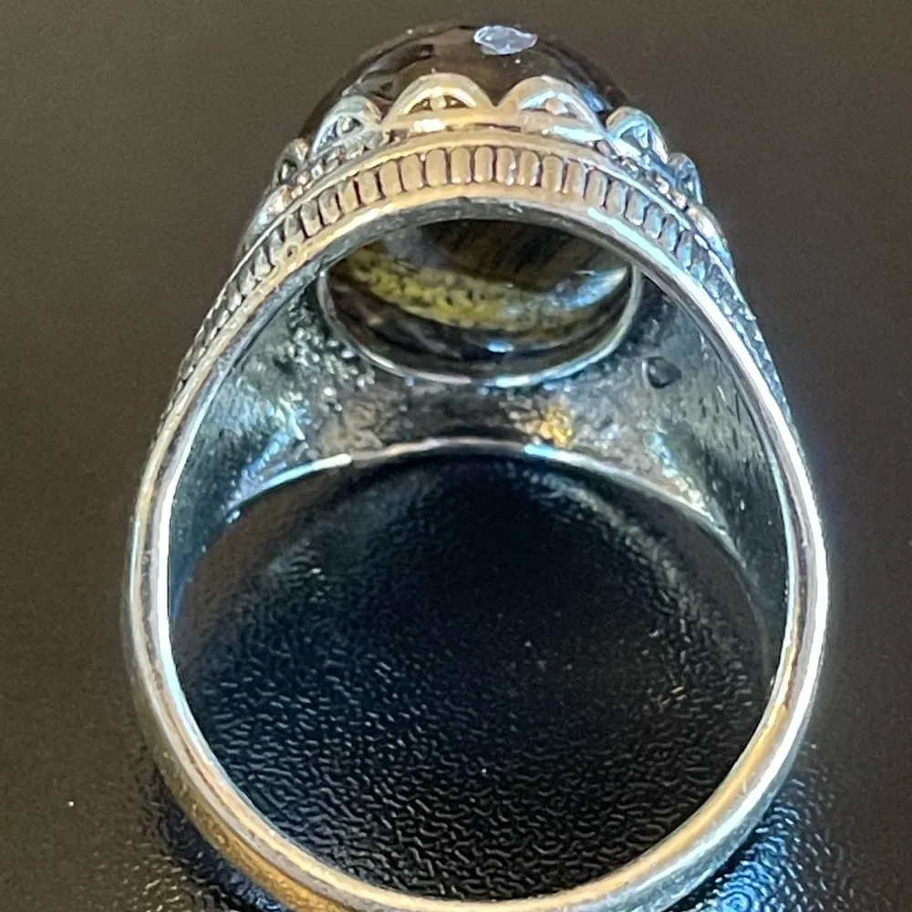 Cool tigers eye stone S925 silver ring size 10 - Image 4