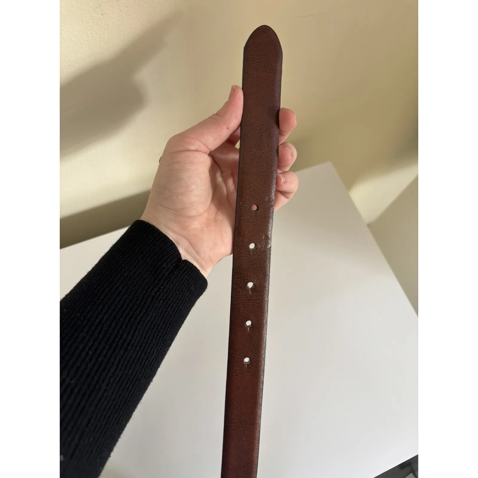 Liz Claiborne Women's Leather Belt Silver Buckle Size Large Brown Western Boho - Image 6