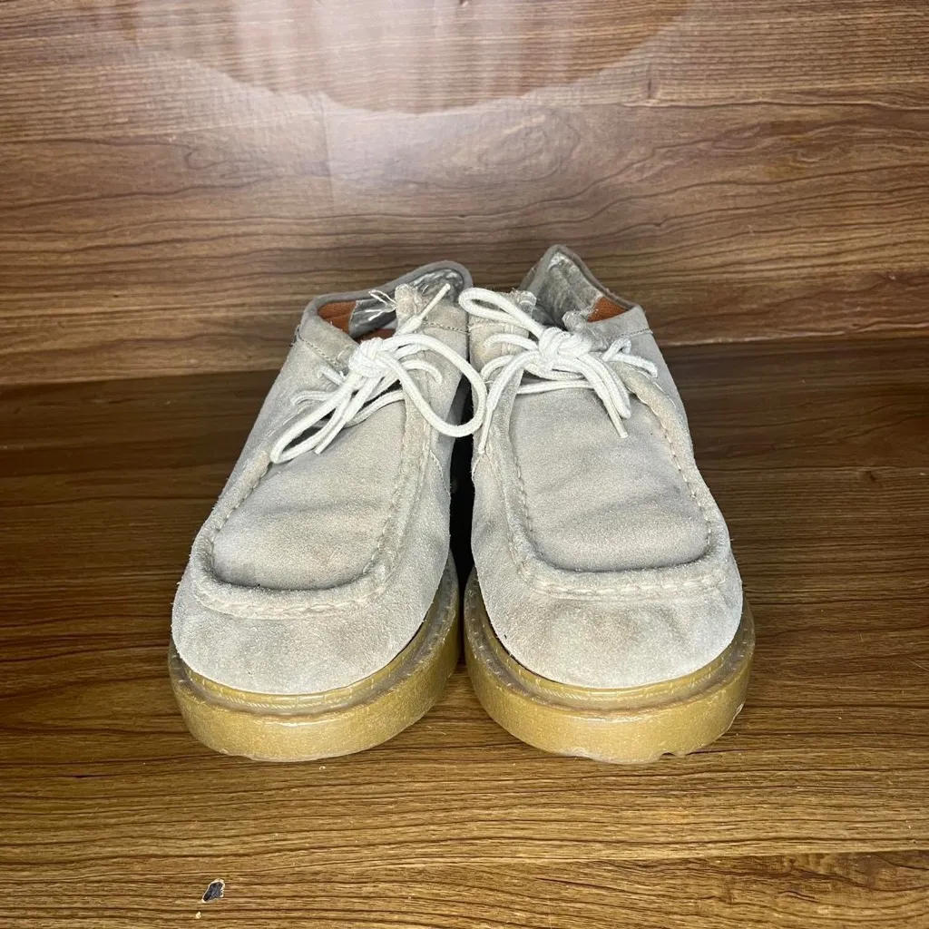 Vintage Y2k Mudd Sara chunky Suede Platform Lug Shoes grunge beige leather - Image 4