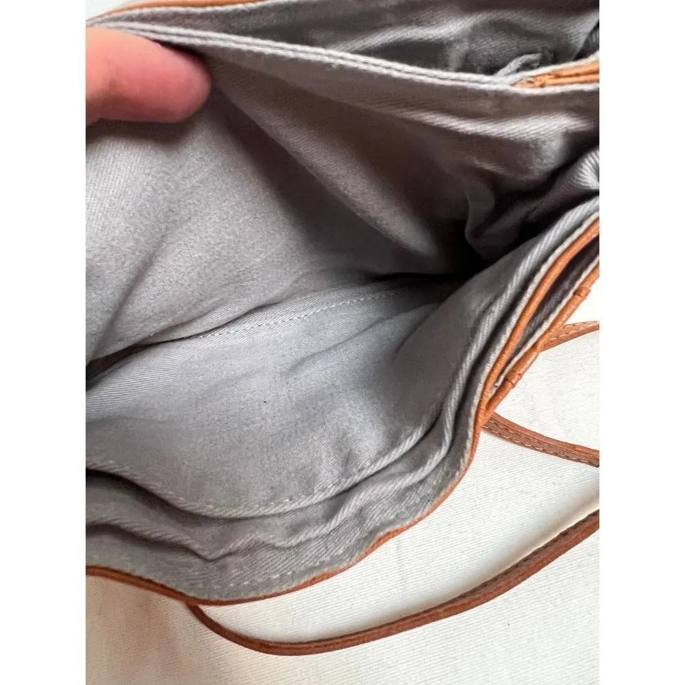 Anthropologie Day & Mood Brown Leather Zipper Crossbody Bag - Image 4