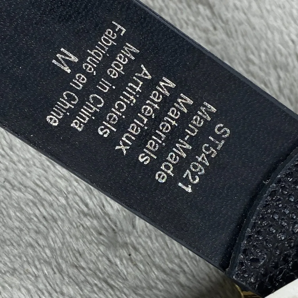 Linea Pelle lp Lizard Skinny Belt Womens Medium Black O - Image 4