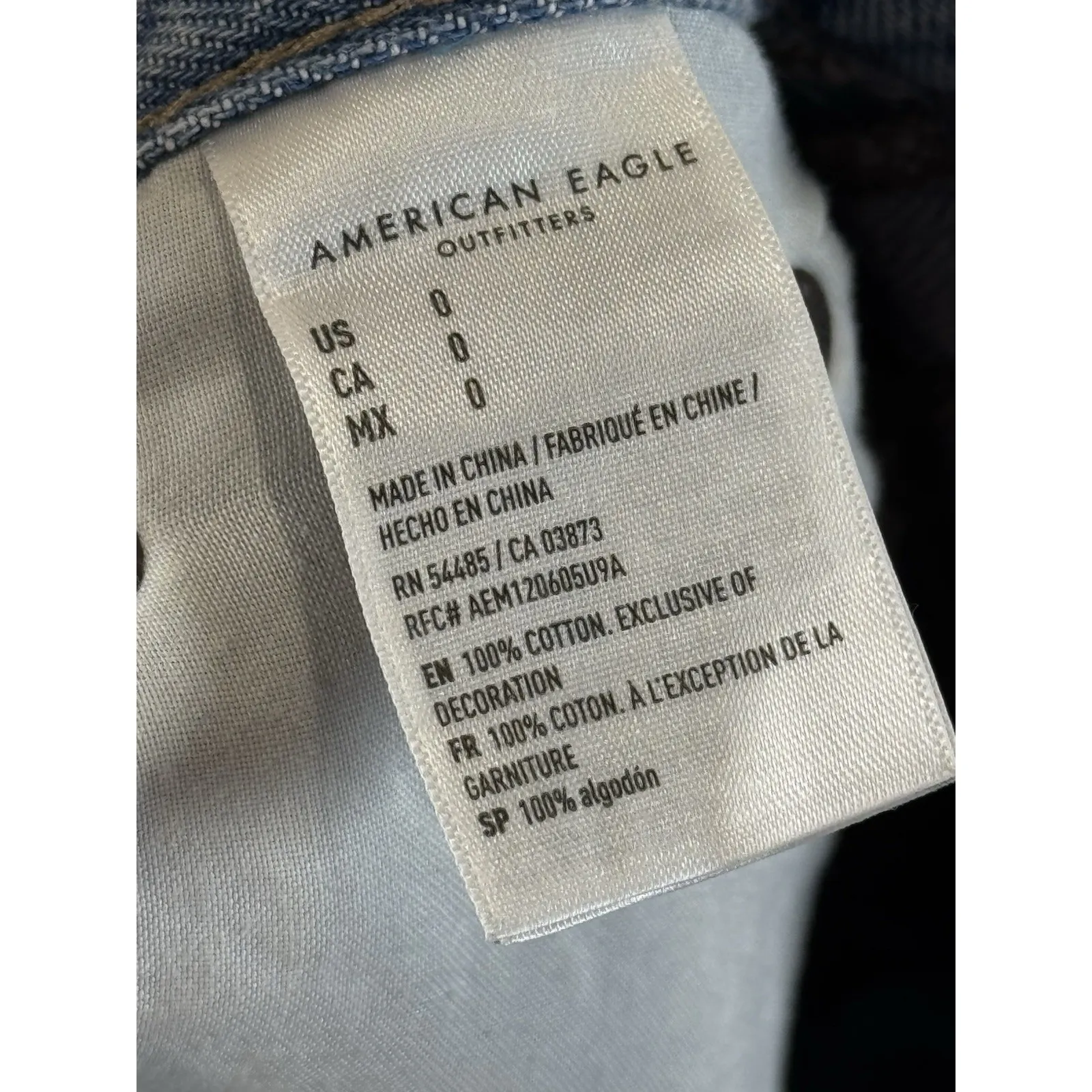 American Eagle Outfitters Womens Denim Shorts Size 0 Distressed Ripped High Rise - Image 2