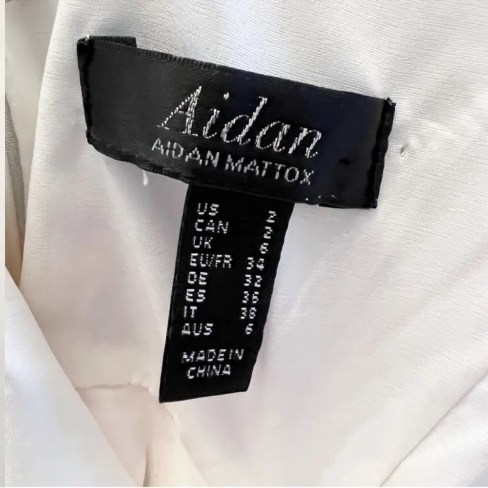 Aidan Mattox Satin Flared Short Sleeve Mini Dress Size 2 Pink Multicolor - Image 8