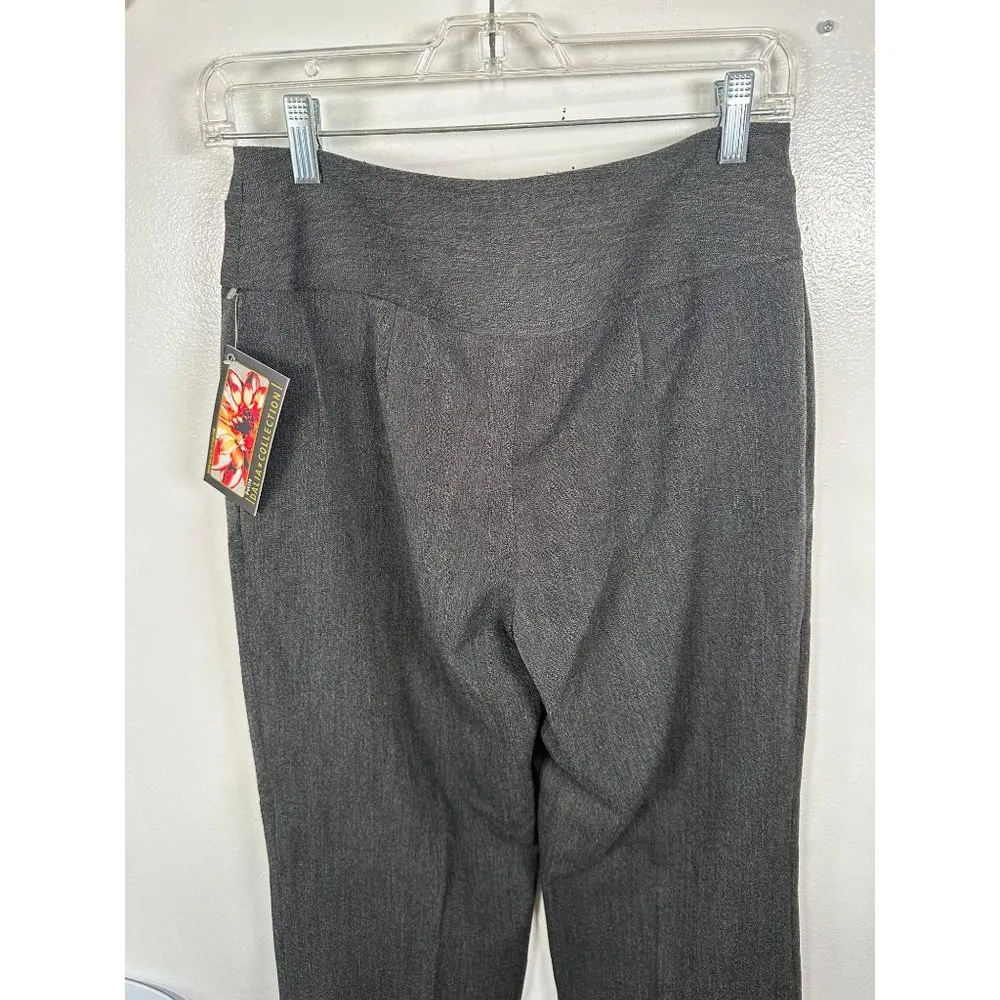 NWT Dalia Collections Womens Pants Size 4 Y2K Gray Zip Slacks Stretch - Image 5