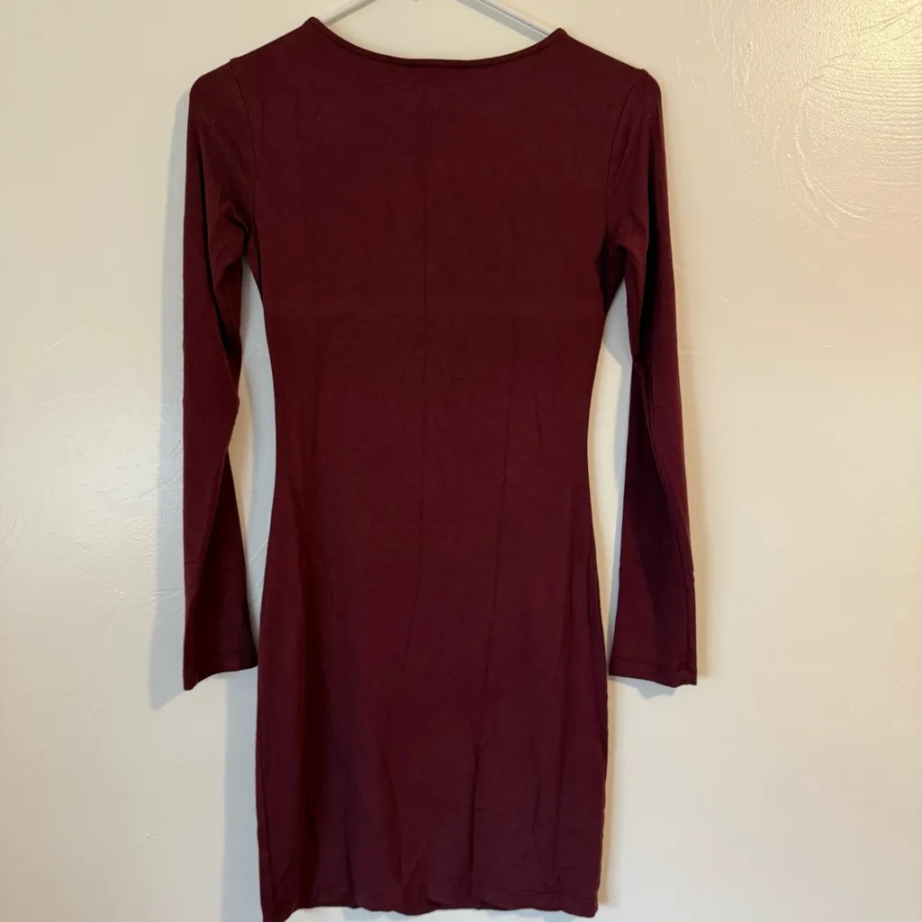 Lulus Long Sleeve Bodycon Midi Dress - Image 3